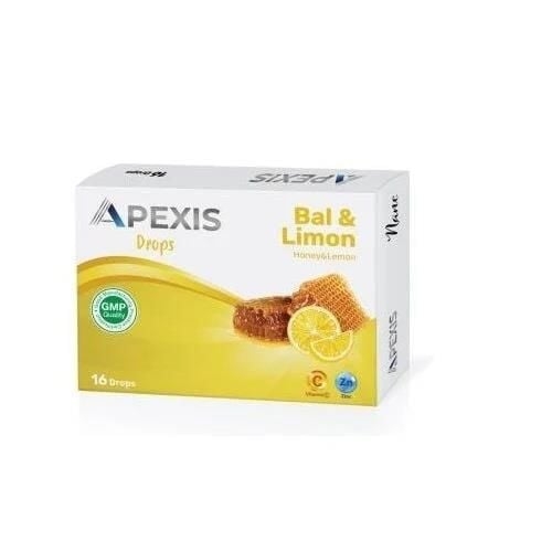 Apexis Drops Bal ve Limon Aromalı Pastil 16'lı - 1