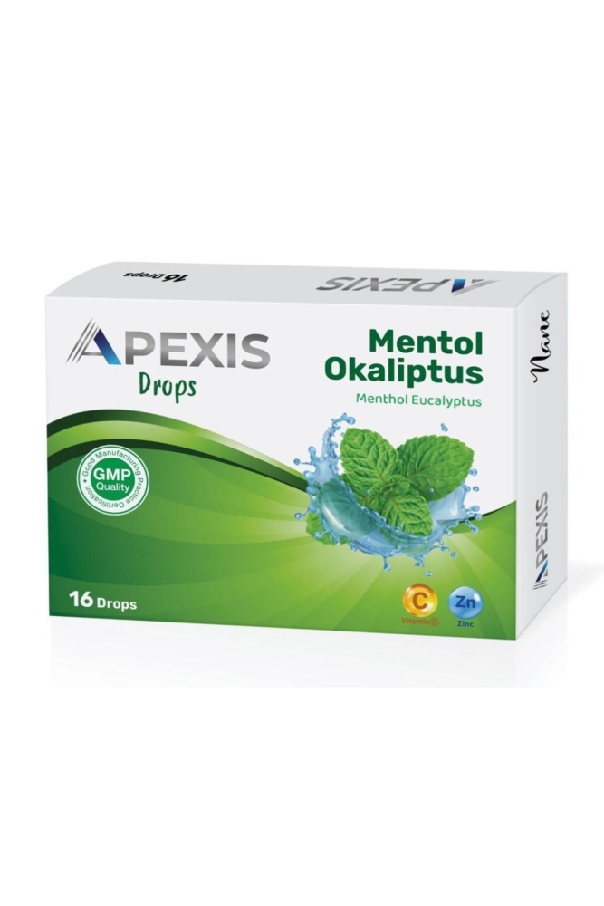 Apexis Drops Mentol Okaliptus Aromalı Pastil 16'lı - 1