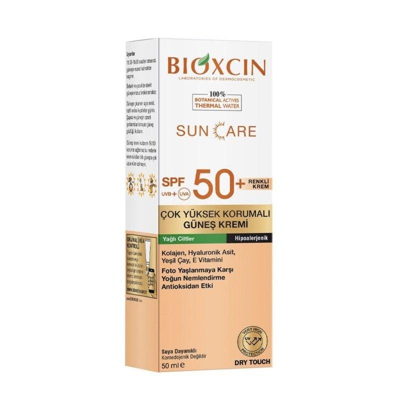 Bioxcin Sun Care Güneş Krem Renkli Yüksek Korumalı Yağlı Ciltler İçin SPF50+ 50 ml - 1