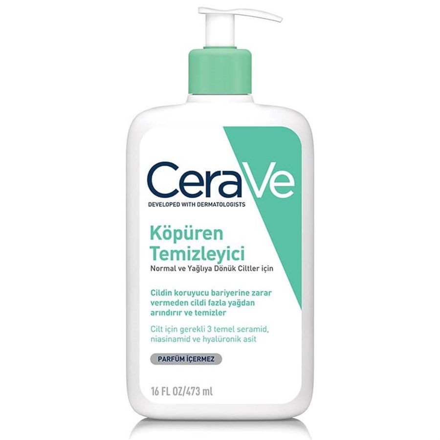 Cerave Foaming Cleanser Normal & Yağlıya Dönük Ciltler İçin 473 ml - 1