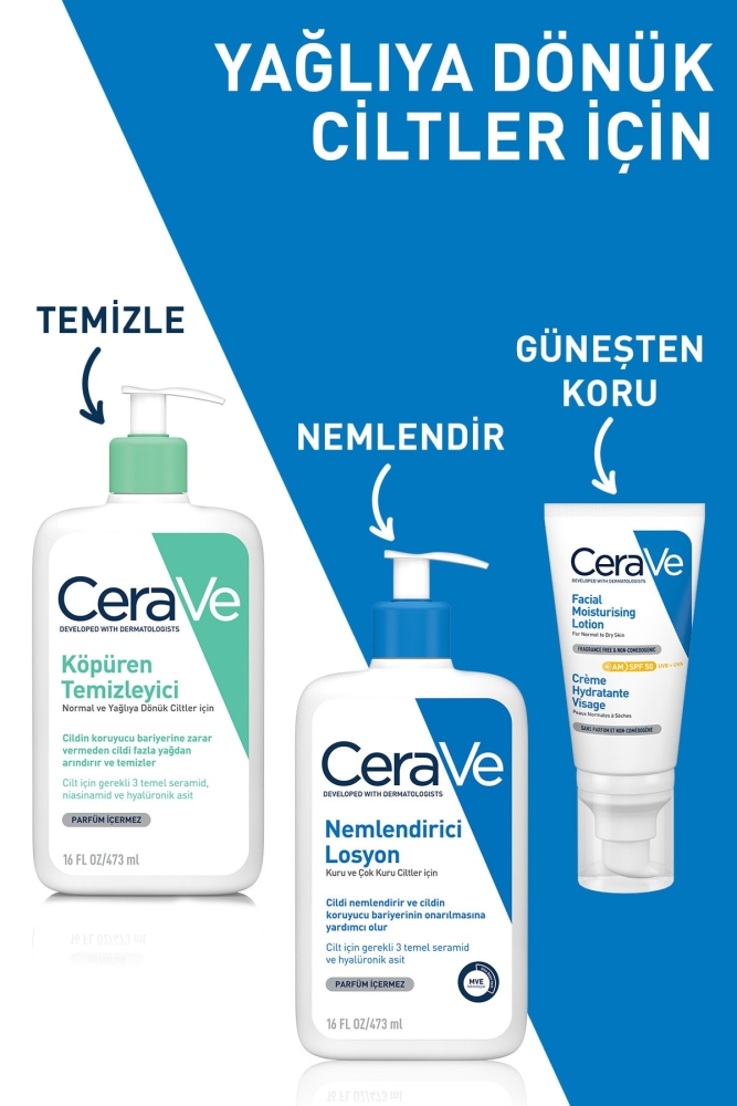 Cerave Foaming Cleanser Normal & Yağlıya Dönük Ciltler İçin 473 ml - 6