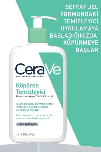 Cerave Foaming Cleanser Normal & Yağlıya Dönük Ciltler İçin 473 ml - 8