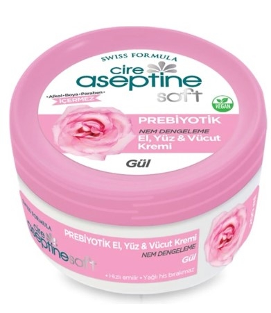 Cire Aseptine Soft Gül Prebiyotik Nemlendirici Bakım Kremi 200 ml - 1