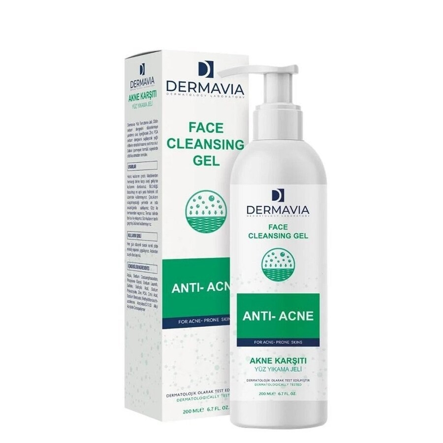 Dermavia Akne Karşıtı Yüz Yıkama Jeli 200 ml - 1