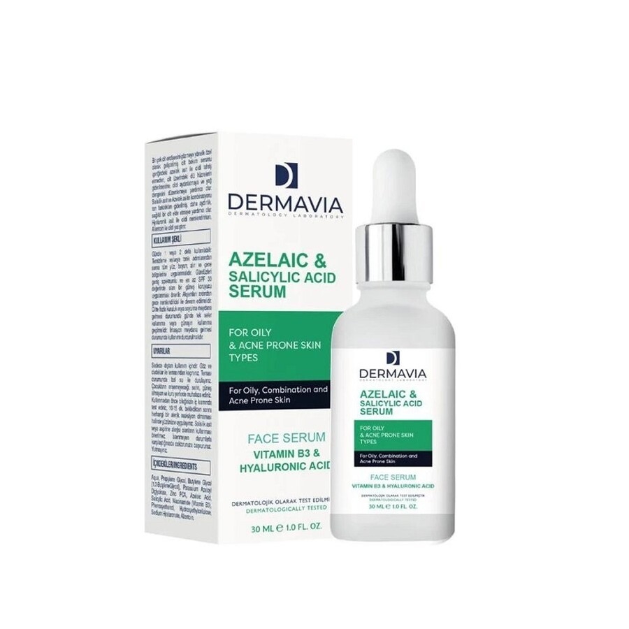 Dermavia Yağlı Akne Eğilimli Cilt Tipleri İçin Yüz Serumu 30 ml - 1