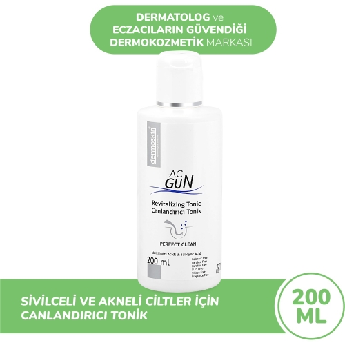 Dermoskin Acnegun Canlandırıcı Tonik 200 ml - 1