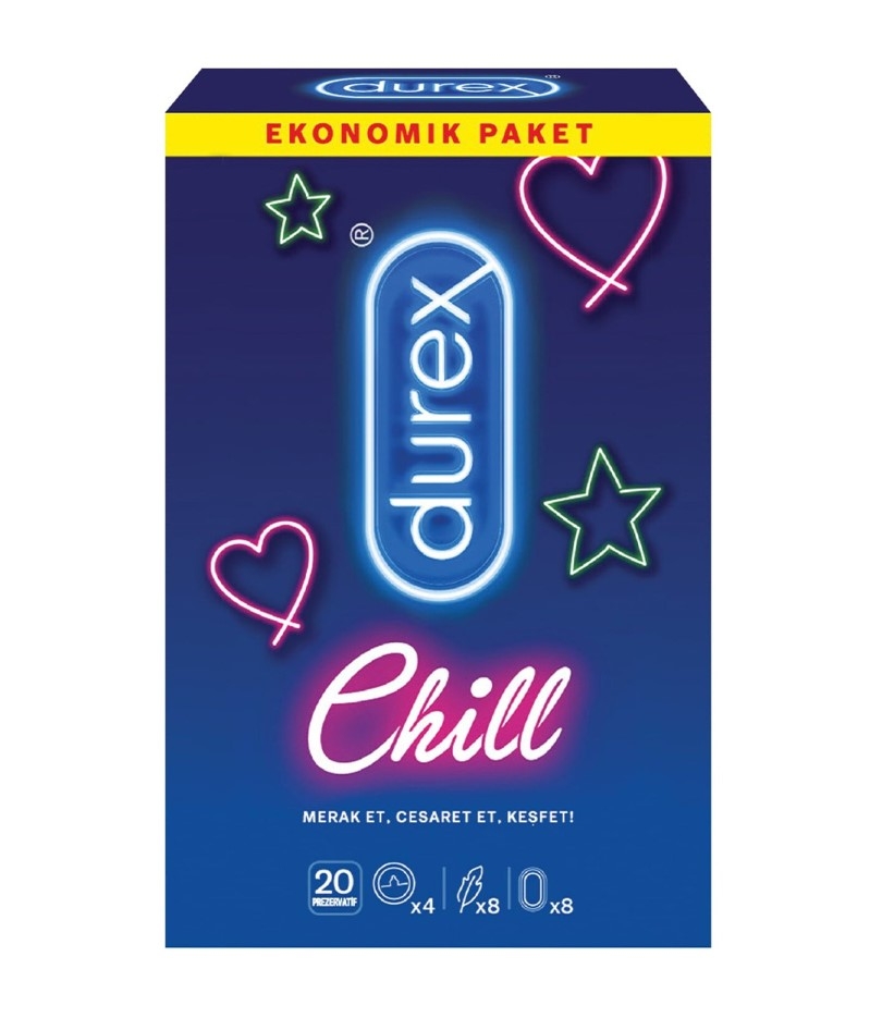 Durex Chill Ekonomik Paket Prezervatif 20'li - 1