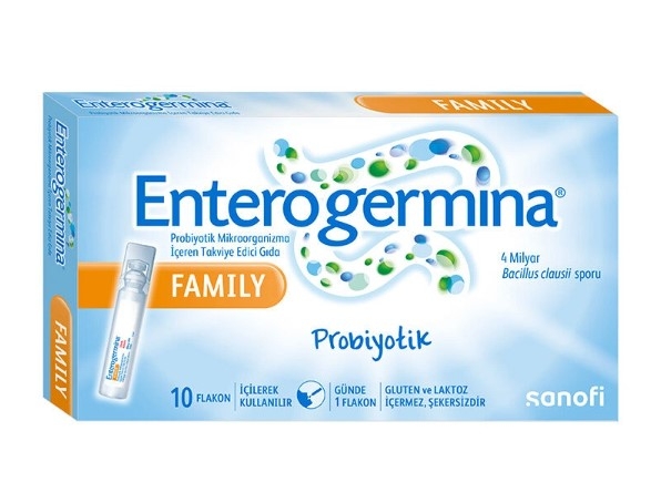 Enterogermina Family Probiyotik Mikroorganizma İçeren Takviye Edici Gıda 5 ml 10 Flakon - 1