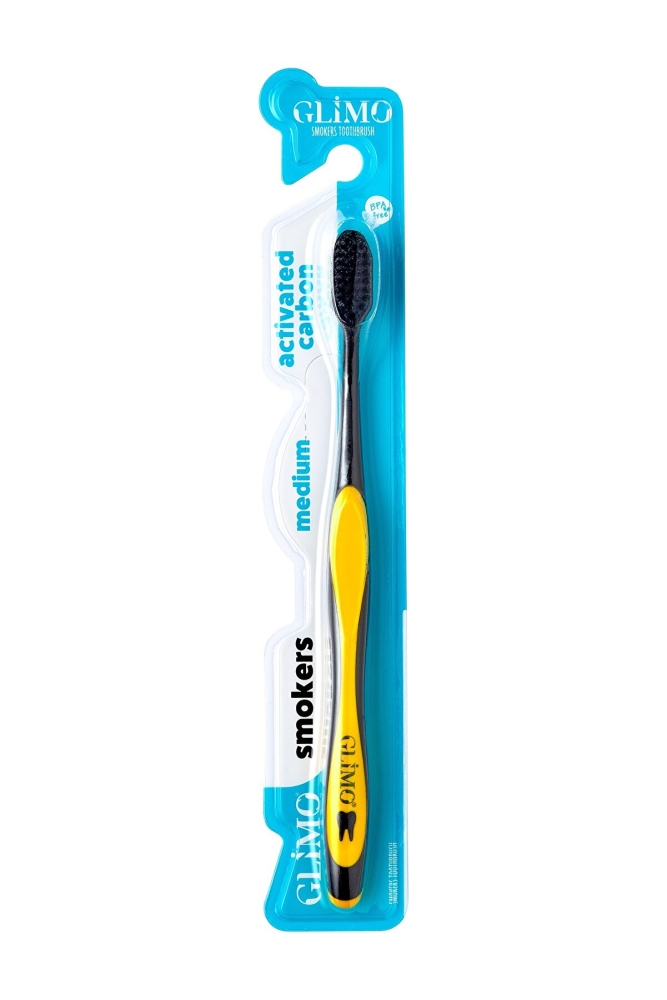 Glimo Smokers Toothbrush Actıved Carbon Medıum Diş Fırçası - 1