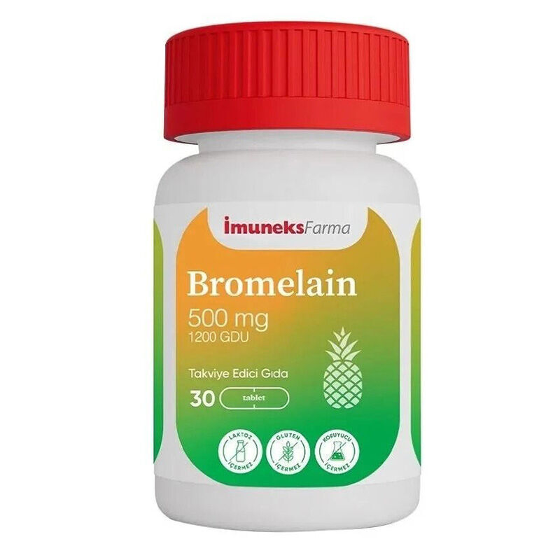 İmuneks Farma Bromelain 500 mg 30 Kapsül - 1