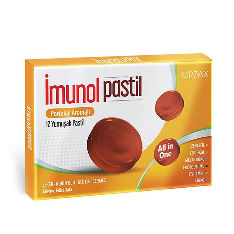 İmunol Portakal Aromalı 12 Pastil - 1