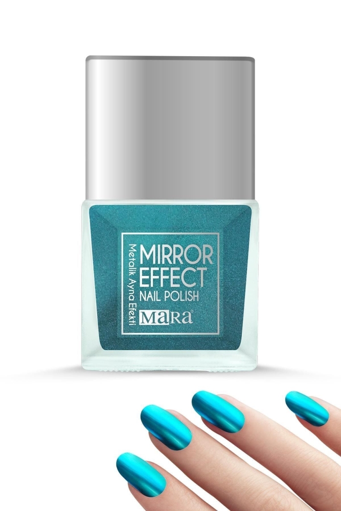 Mara Mirror Effect Nail Polish Blue Metalik Ayna Efektli Oje 15 ml - 1