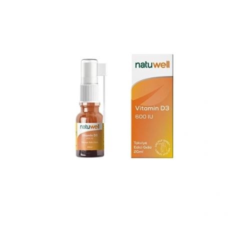 Natuwell Vitamin D3 600IU Sprey 20 ml - 1