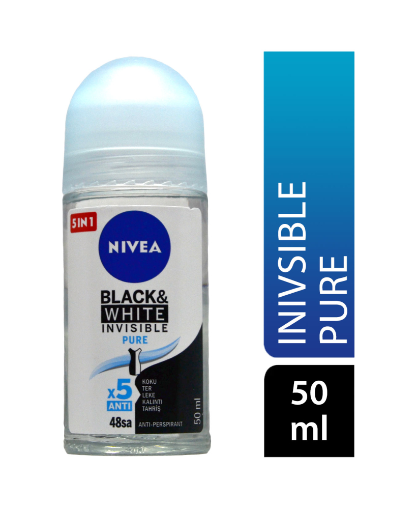 Nivea Invisible For Black & White Roll- On Pure 50 ml - 1