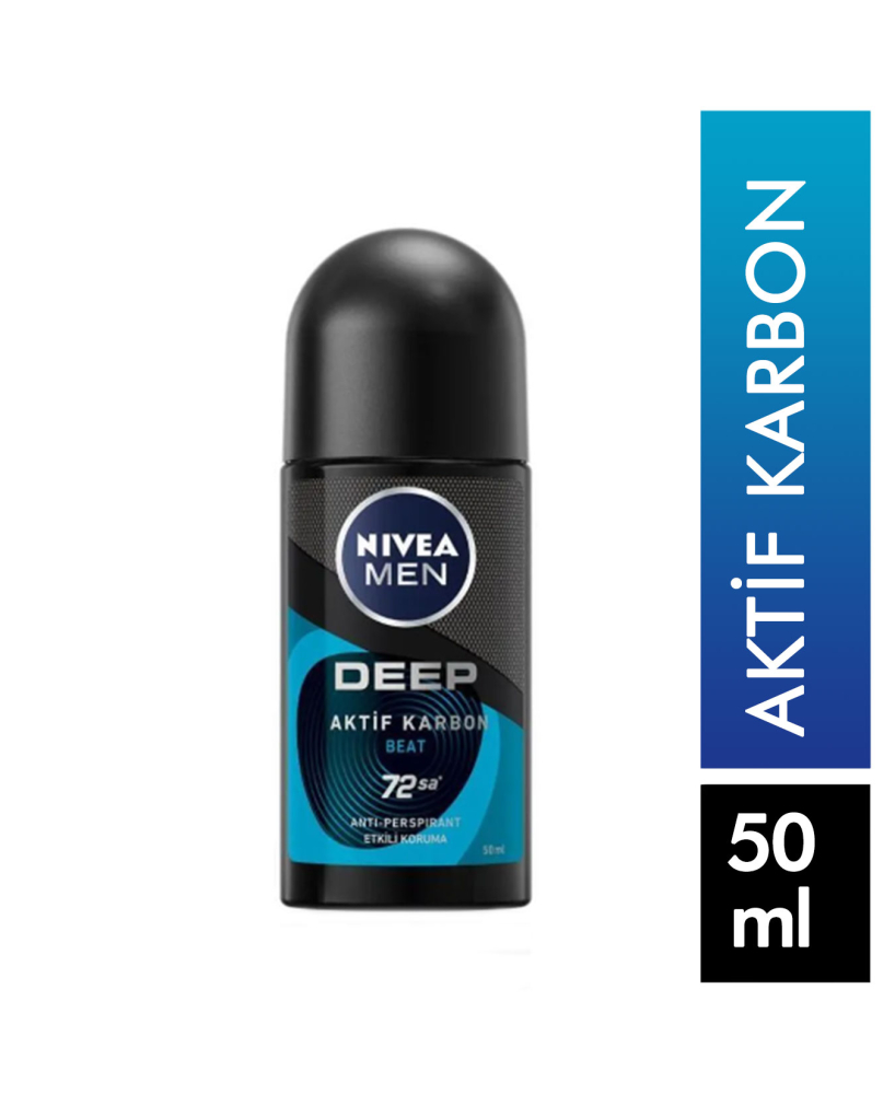 Nivea Roll-On Deep Beat Aktif Karbon Erkek 50 ml - 1