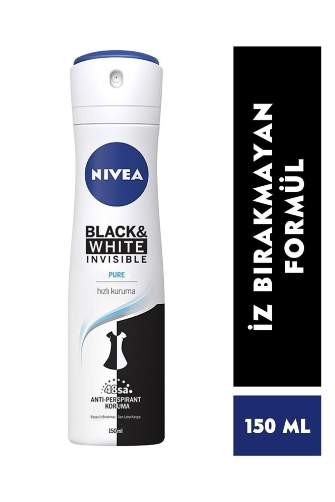 Nivea Sprey Deodorant Invisible for Black & White Pure 150 ml - 1