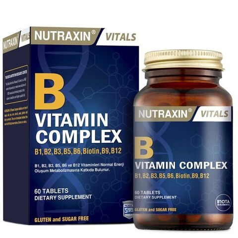 Nutraxin B Complex Vitamin 60 Kapsül - 1