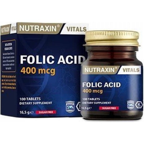 Nutraxin Folic Acid 400 mcg 100 Tablet - 1