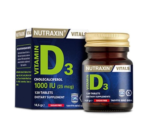 Nutraxin Vitamin D3 1000 IU 120 Tablet - 1