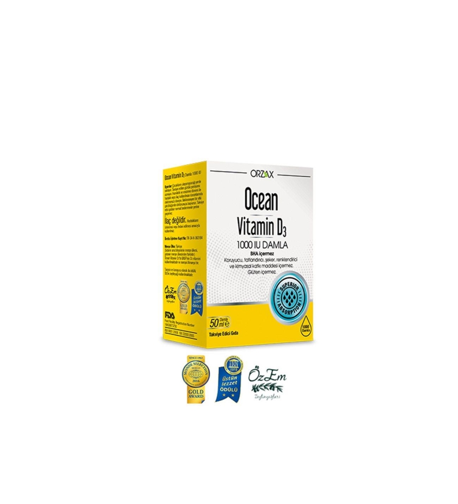 Ocean Vitamin D3 1000 IU Damla - 1