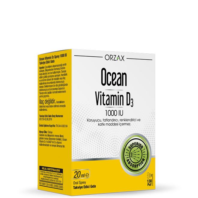 Ocean Vitamin D3 1000 IU Oral Sprey 20 ml - 2