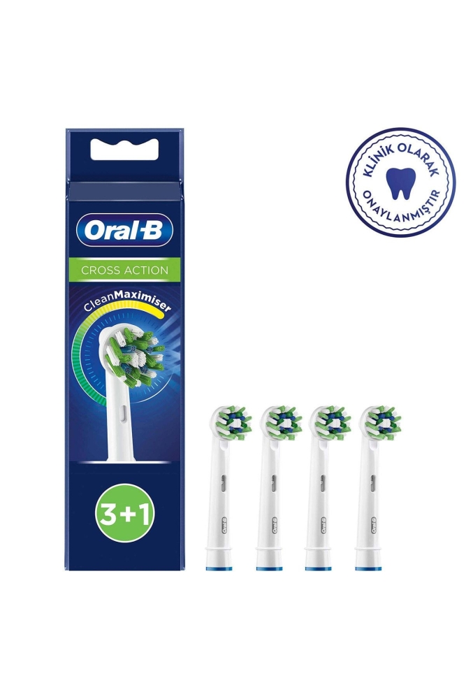 Oral-B Cross Action Maximiser Şarjlı Diş Fırçası Yedek Başlık 4'lü - 1