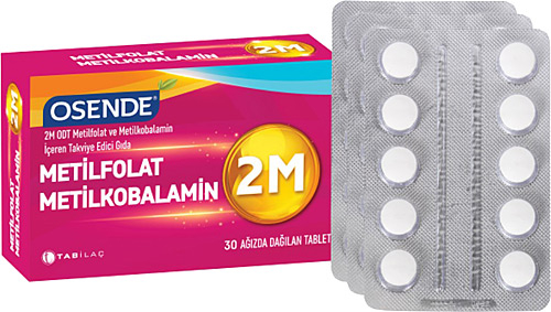 Osende 2M ODT Metilfolat & Metilkobalamin 30 Ağızda Dağılan Tablet - 2