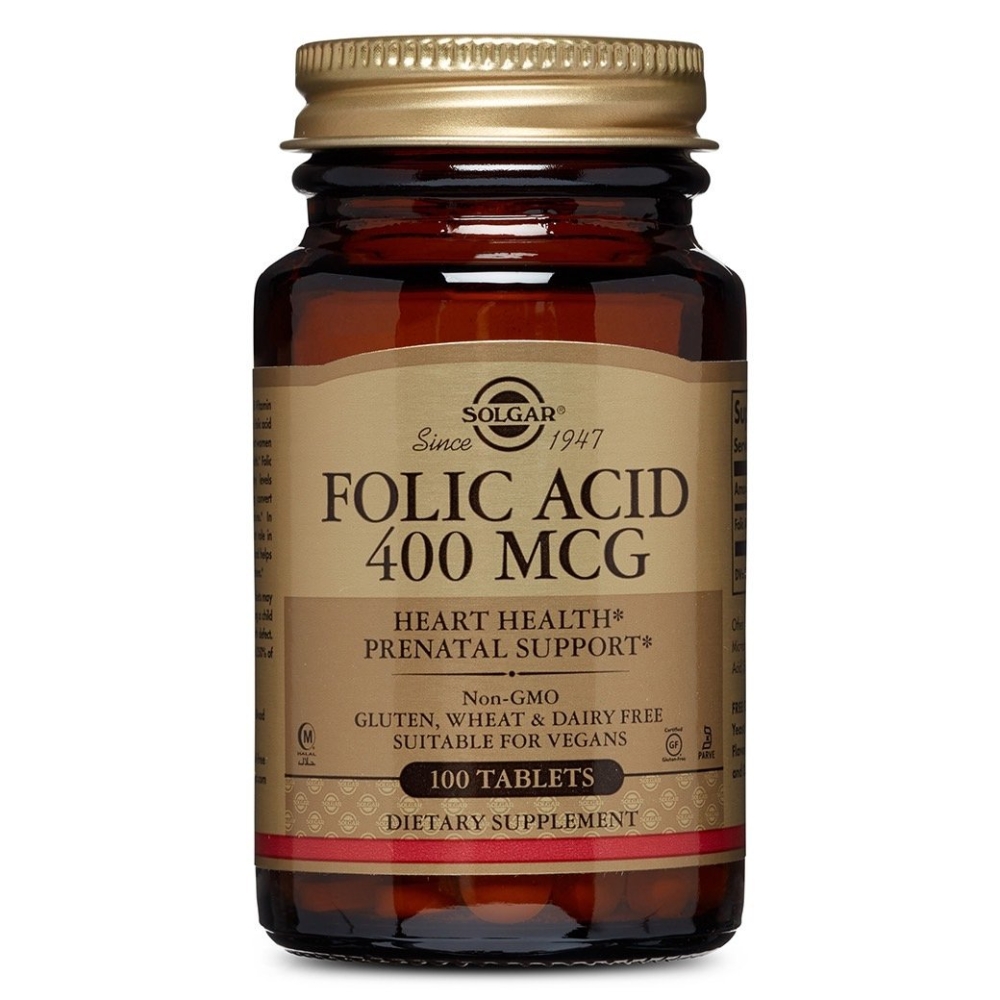 Solgar Folic Acid 400 mcg 100 Tablet - 1