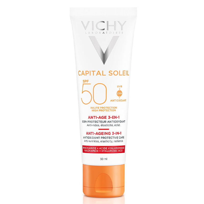 Vichy Capital Ideal Soleil Anti Age 3 in 1 Antioxidant Care Cream SPF50 50 ml - 1