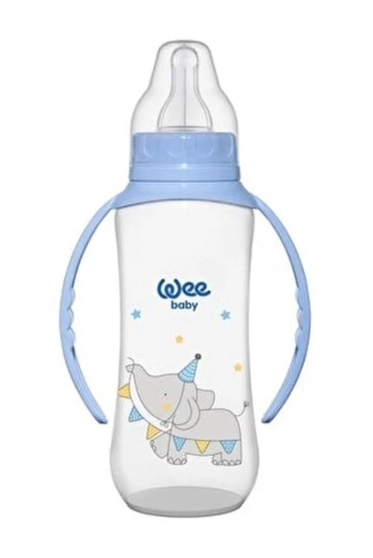 Wee Baby 745 PP Biberon Kulplu 270 ml Mavi - 1