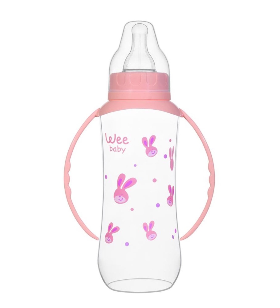 Wee Baby 745 PP Biberon Kulplu 270 ml Pembe - 1