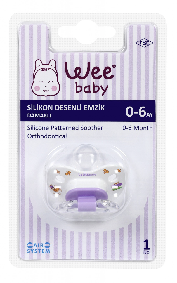 Wee Baby 833 Yalancı Emzik Silikon Desenli No: 1 Yeşil - 1